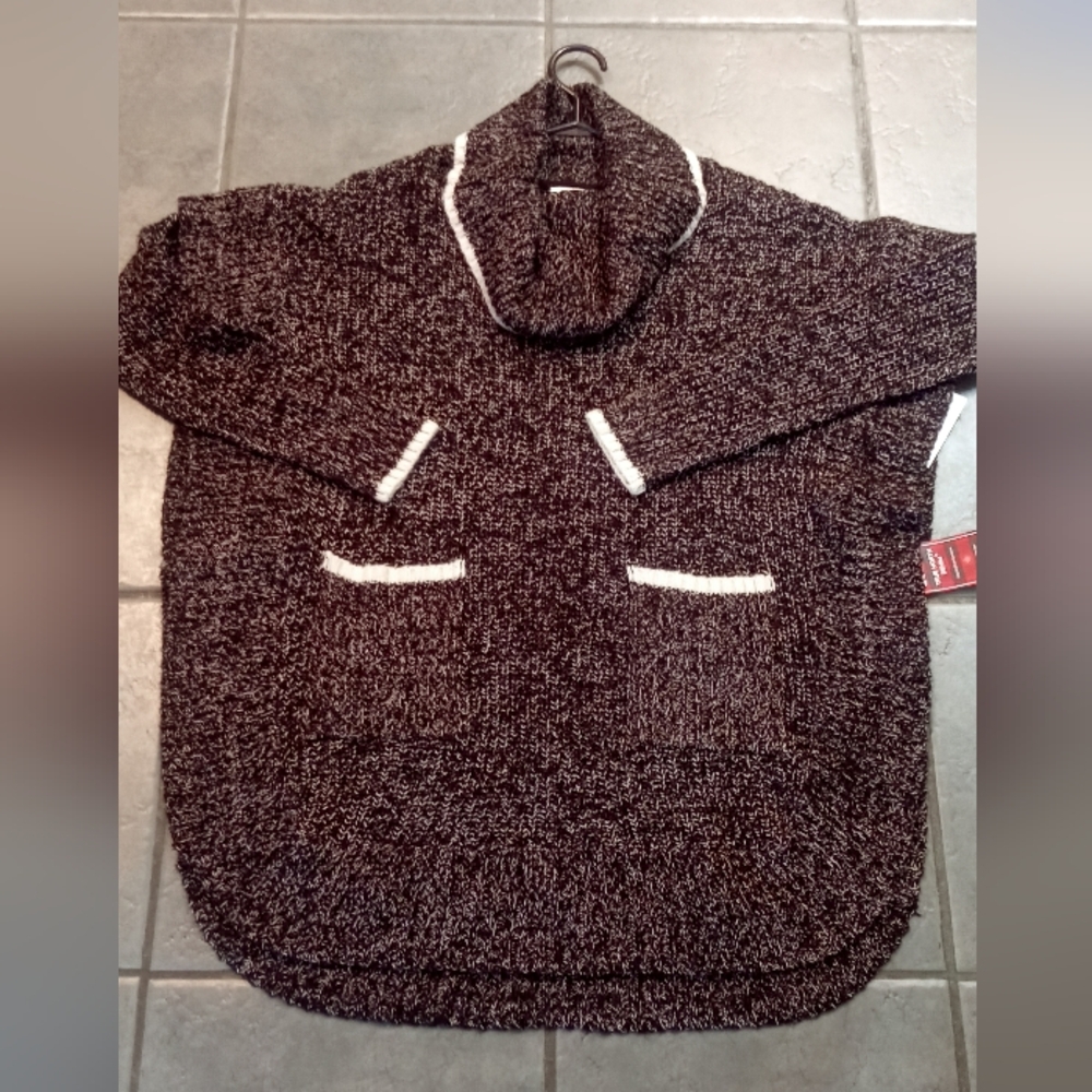 NWT True North Denim Sweater/Cape O/S